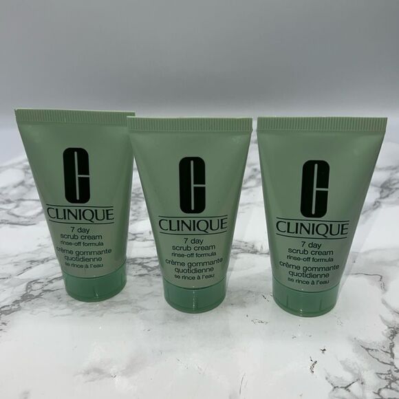 CLINIQUE 7 Day Scrub Cream Rinse-Off Formula 1 oz- Lot of 3 NEW! - Picture 1 of 2